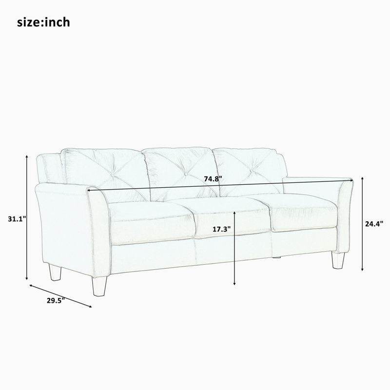 Red Barrel Studio® 3 Piece Living Room Set Wayfair